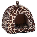Soft-Warm Bed Small Pet Nest House Lepard Dog Cat Cotton Blend Mat