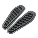 2XCarbon Fiber Car Air Flow Intake Hood Scoop Vent Louver Bonnet Cover Decor