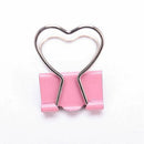 New Romantic Pink Color Metal Clips Notes Letter Heart Shape Clip School Of N3Q5