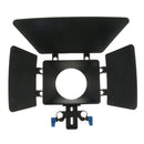 Swing-Away Matte Box Sunshade DSLR Video Rig with 15mm Rod Rig for Rail Rod