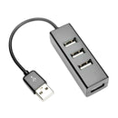 4 USB 2.0 Multi HUB Splitter 480M USB Expander for Desktop Laptop (Black) A