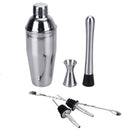 6Pcs 750ml Stainless Steel Cocktail Shaker Bar Set Wine Martini Drink Mixer Z2U9