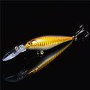 10pcs Bending Large Minnow Luya Lure Bionic Bait Fishing Tackle Bait 11cm PWL