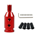 Aluminum Shift Knob Adapter for  Non Threaded Shifters 10x1.5mm Red