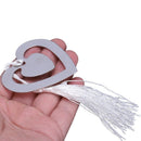 Wedding Favors Double Hearts Bookmark Party Favors Stainless Steel with Tas