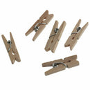 100PCS New 2.5cm*0.3cm Mini Natural Wooden Cloth Photo Paper Peg Clothespin