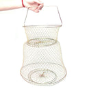 Steel Wire Fishing Cage Outdoor Portable Fish Care Keep Net Fishing Tackle
