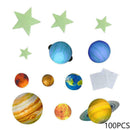 Planets Luminous Wall Stickers Solar System Fluorescent Waterproof Stick B7R2