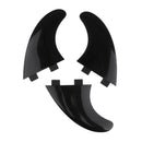 Pack of 3 Premium Surfboard Fins - Thruster Surf Fins -  G5 Tri Fins - Black