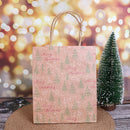 12Pcs Kraft Paper Christmas Gift Bag With Handle Santa Sacks Xmas Party SupS Ew