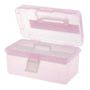 Pink Sewing Jewelry Painting Tools Box Home Storage Case Organizer w/Handle