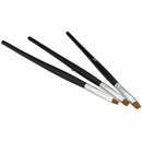 3pcs Black Nail Art Design Pen Brush Manicure Painting Drawing W4R5