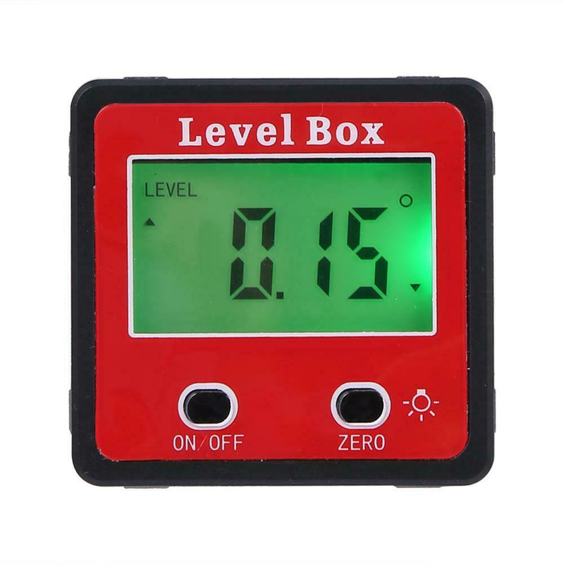 Digital Display Inclinometer Spirit Level Box Protractor Angle Finder Gauge