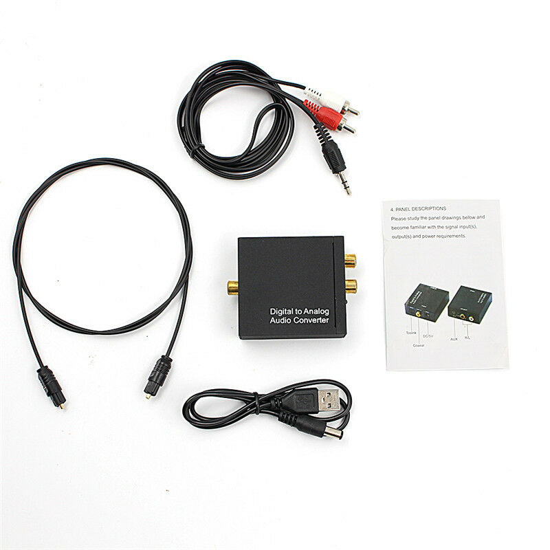 3.5mm Digital Coaxial Toslink Optical to Analog L/R RCA Audio Converter AdapterJ