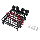 1/10 RC Car Parts Roof Rack Baggage Carrier w/ White LED Light for RC4WD TF2