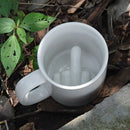 Design White Middle Finger Mug Novelty Style Mixing Coffee Milk Cup Funny C