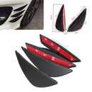 4Pcs Universal Car Front Bumper Fins Lip Spoiler Canards Splitters Chin Diffuser
