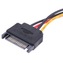 SATA TO IDE Power Cable 15 Pin SATA Male to Molex IDE 4 Pin Female Cable Adap JR