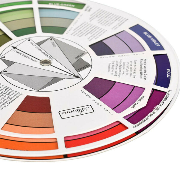 Color Mixing Blending Guide Chart Board Wheel For Nail Art Permanent Makeup