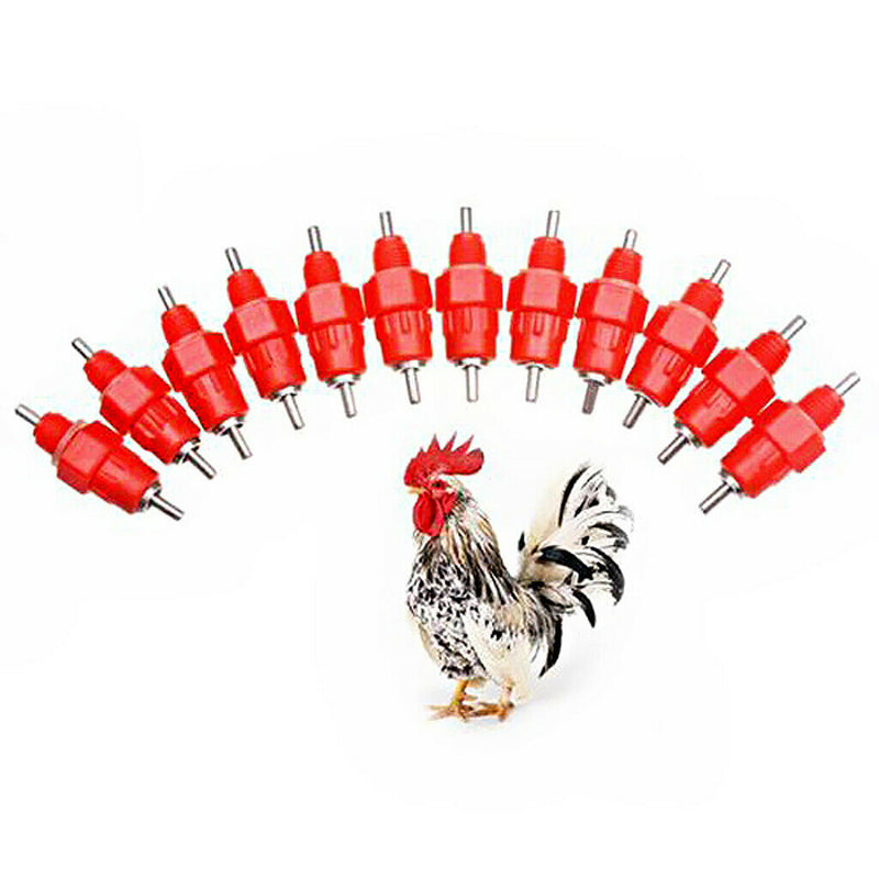 20Pcs Automatic Water Nipples Feeder Waterer Drinker Nippers for Chicken Duck