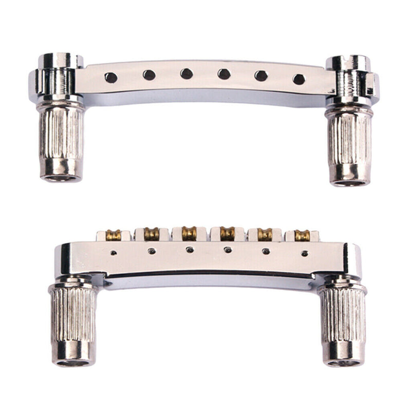 1 Set Roller Saddle Bridge Tailpiece with Studs Anchors Replacement for LP SG