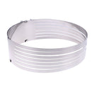 16-30cm Adjustable Round Stainless Steel Cake Ring Mold Layer Slicer Cutter 3C