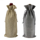 12Pcs Durable Wine Bags Burlap Red Wine Bottle Glass Bag Travel Pouch Gift WB6N6