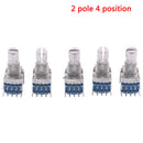 5 Pcs Band Switch Rotary Switch Gear Change Switch 2 Pole 4 Position RS10%!