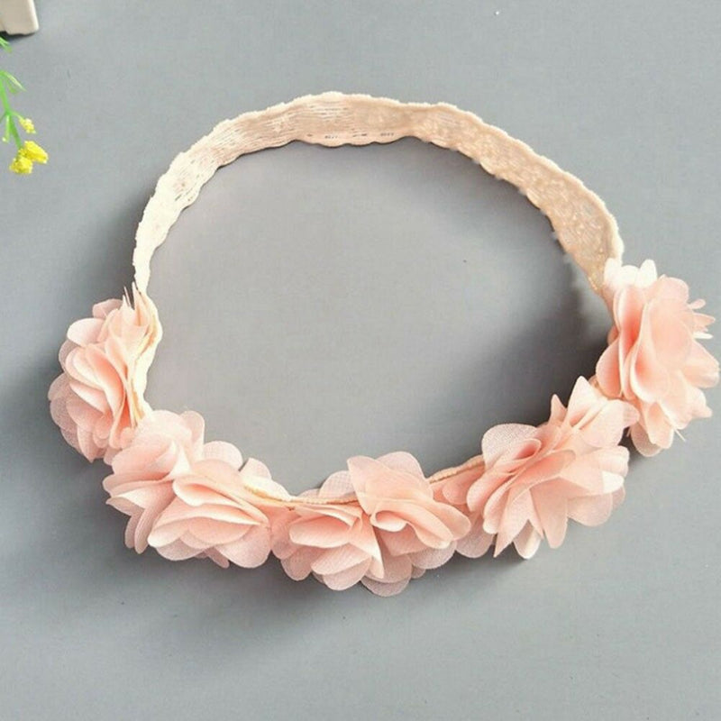 Baby Floral Flowers Garland Crown Headband Headdress Hair Band Bridal_Headpiece