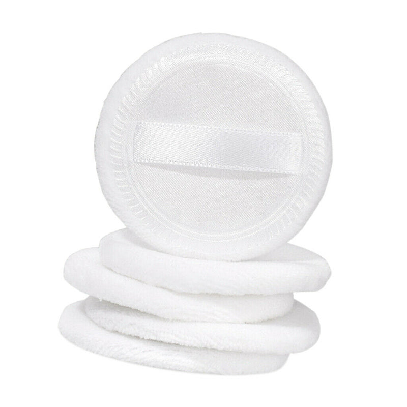 15Pcs Cotton Makeup Powder Puff with Strap Blush Loose Powder Blending Puff