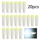 20pcs New T5 Car COB White LED Lamp Car Dashboard Door Reading Gauge Light Bulb
