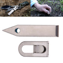 Mini Stainless Steel Forceps Outdoor Travel Survival Tool Key Ring Tweezers