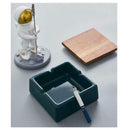 Ashtray with Lid Retro Simple Ceramic Cigar Ashtray Home Smoker Accessory