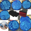 10 Design Set Nail Art Polish Manicure Image Stamping Template Plate Scraper DIY
