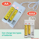 3 Slot Universal AA/AAA Ni-MH USB Battery Charger Dock Cradle with LED Deluxe
