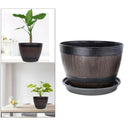 Retro Barrel Planter Indoor Outdoor Flower Pot Plant Pot for Home Office Cafe