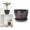Retro Barrel Planter Indoor Outdoor Flower Pot Plant Pot for Home Office Cafe