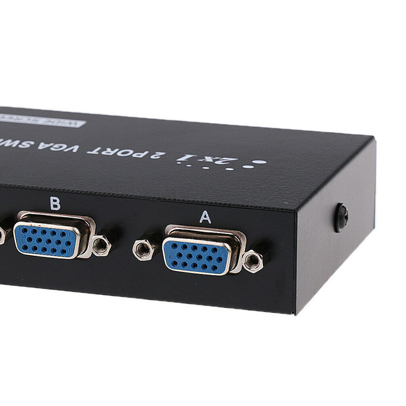 2Port VGA Vedio Switch Hub 2 in 1 Out / 1 in 2 out Press Button Two Way Switcher
