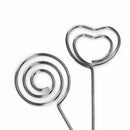 60 Pieces Metal Wires Memo Clip Note Card Holders Table Number Clip Photo S L3C9