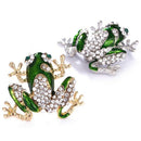 Rhinestone Green Brooch Unisex Cute Animal Brooch Pin Women Men Dress Coat