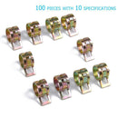 100pcs 10 Sizes Spring Clips Vacuum Hose Fuel Line Clips Water Pipe Tube Clamp
