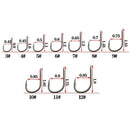 500pcs/set No.3-12 10 Types Black Nickel Fishing Hooks Fishing Accessories