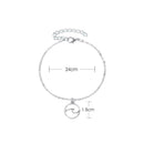 Retro Hollow Circle Pendant Hand Chain Anklet Unisex Cuff Bracelet Jewelry