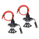 2 Pieces Weatherproof 30cm SAE Socket Sidewall Port Cable