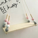 Home Wall Hanging Wooden Ornaments Nordic Beads Board Hanging Storage Shelf F7S2