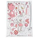 Cute Rabbit Cat Removable Vinyl Kindergarten Nursery Kids Baby Child Room H M2U8