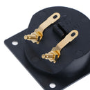 Square shape double binding post type speaker box terminal cup black and  ME