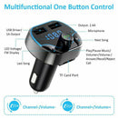 Bluetooth FM Transmitter Charger, Wireless Radio Transmitter Car Kit Adapte
