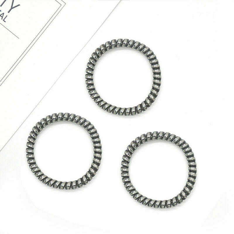 12PCS/Set Rubber Telephone Wire Hair Ties Spiral Hair Head Elastic Bands Ring