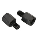 2 PCS motorcycle MIRROR ADAPTORS CONVERTS CLOCKWISE 8MM TO 10MM BLACK
